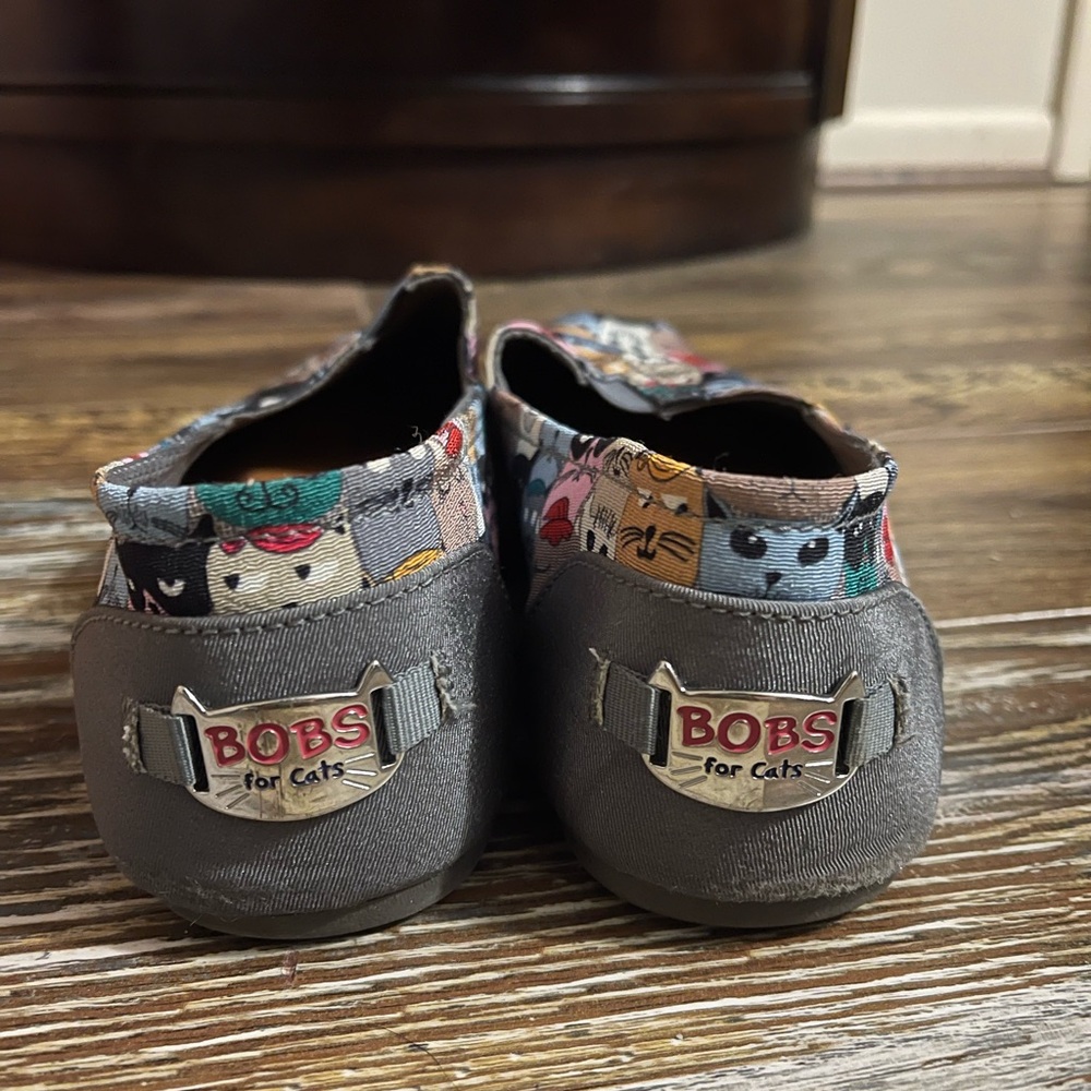 Skechers BOBS Multicolor Cat Slip-On Shoes Size 10 - Picture 5 of 9